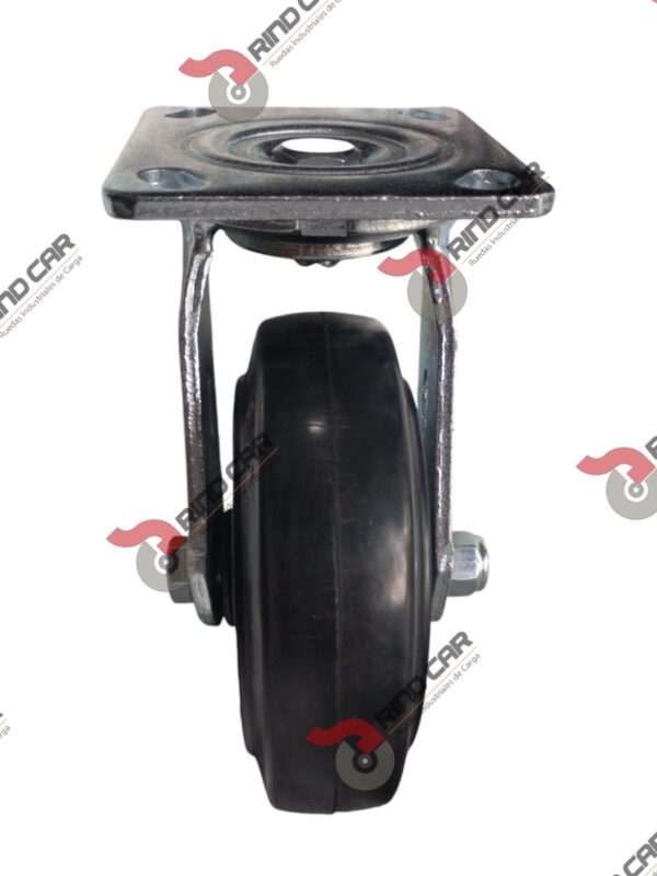 Rodaja Giratoria 6"x2" Fierro Hule Vulcanizado Cap.249 Kg - Image 2