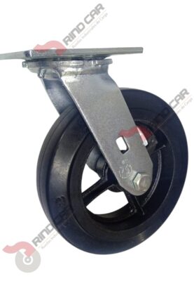 Rodaja Giratoria 8"x2"  Fierro Hule Vulcanizado Cap. 420 Kg
