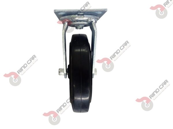 Rodaja Giratoria 8"x2"  Fierro Hule Vulcanizado Cap. 420 Kg - Image 3