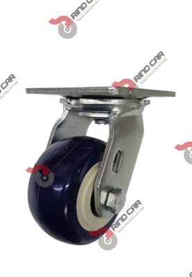 Rodaja Giratoria 4"x2" de Poliuretano con centro de Polipropileno cap. 300kg