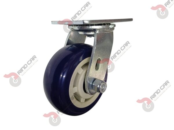 Rodaja Giratoria 6"x2 de Poliuretano con centro de Polipropileno cap. 450kg