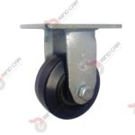 Rodaja Fija 4"x2" fierro hule Vulcanizado cap.180Kg