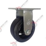 Rodaja Fija 5"x2" fierro hule Vulcanizado cap.180Kg