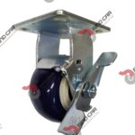 Rodaja Fija Con Freno 4"x2" de Poliuretano con centro de Polipropileno cap. 300kg