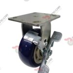 Rodaja Fija Con Freno 5"x2" de Poliuretano con centro de Polipropileno cap. 362kg