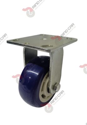 Rodaja Fija 5"x2" de Poliuretano con centro de Polipropileno cap. 362kg