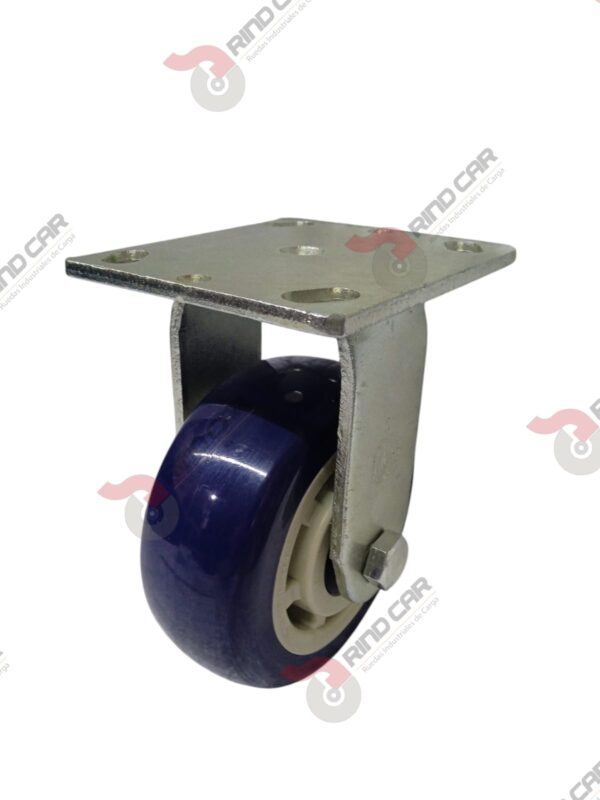 Rodaja Fija 5"x2" de Poliuretano con centro de Polipropileno cap. 362kg