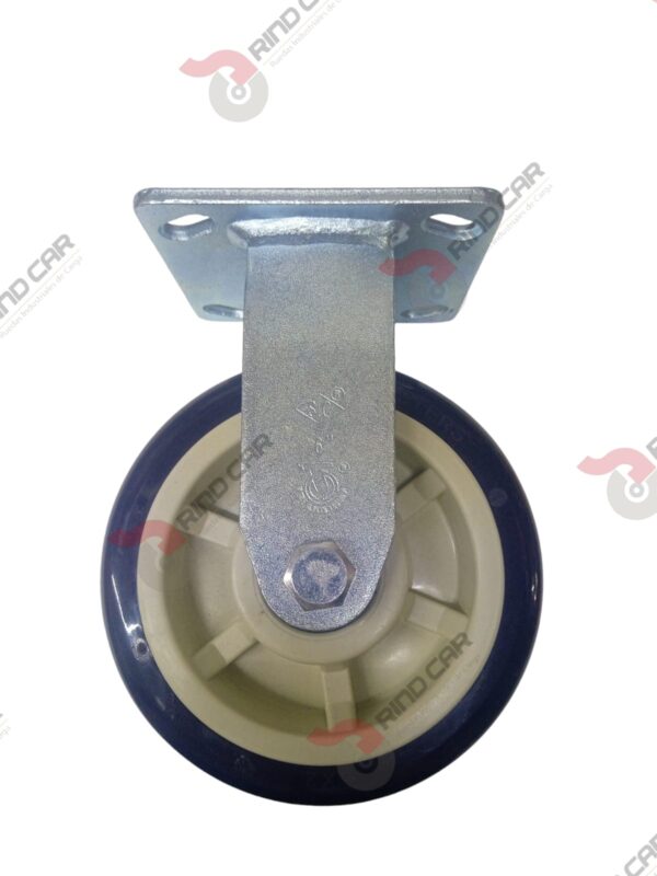 Rodaja Fija 6"x2 de Poliuretano con centro de Polipropileno cap. 450kg - Image 2