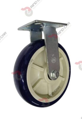 Rodaja Fija 8"x2 de Poliuretano con centro de Polipropileno cap. 544 kg