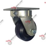 Rodaja Giratoria Alto impacto 4"x2" fierro hule Vulcanizado cap.280Kg