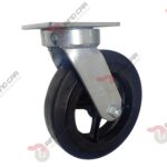 Rodaja Giratoria Alto Impacto 8"x2" fierro hule Vulcanizado cap. 500 Kg