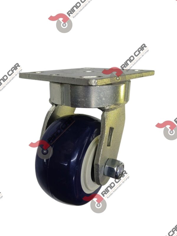 Rodaja Giratoria Alto Impacto 4"x2" de Poliuretano con centro de Polipropileno cap. 340kg