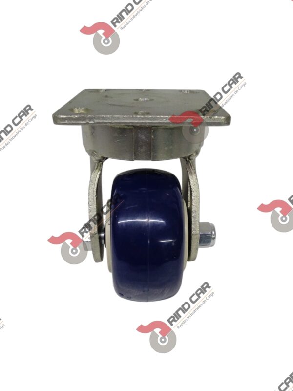 Rodaja Giratoria Alto Impacto 4"x2" de Poliuretano con centro de Polipropileno cap. 340kg - Image 3
