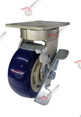 Rodaja Alto Impacto Con Freno 5"x2 de Poliuretano con centro de Polipropileno cap. 400kg