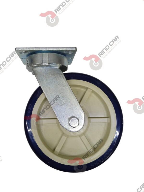 Rodaja Alto Impacto 8"x2 de Poliuretano con centro de Polipropileno cap. 580 kg - Image 2