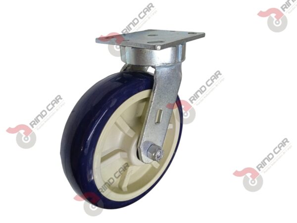 Rodaja Alto Impacto 8"x2 de Poliuretano con centro de Polipropileno cap. 580 kg
