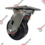 Rodaja Giratoria 4"x2" Fierro Hule Vulcanizado Cap. 180Kg