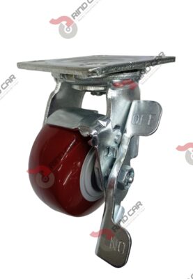 Rodaja Giratoria Con Freno 4"x 2 Hi-Tech de poliuretano CAP. 272 kg