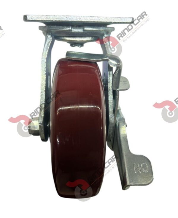 Rodaja Giratoria Con Freno 5"x 2 Hi-Tech de poliuretano CAP. 340 kg - Image 3