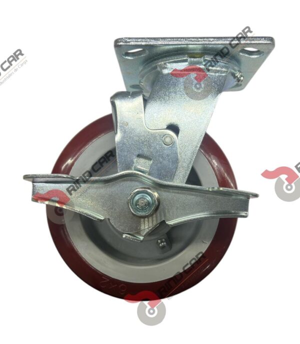 Rodaja Giratoria Con Freno 6"x 2 Hi-Tech de poliuretano CAP. 408 kg - Image 2