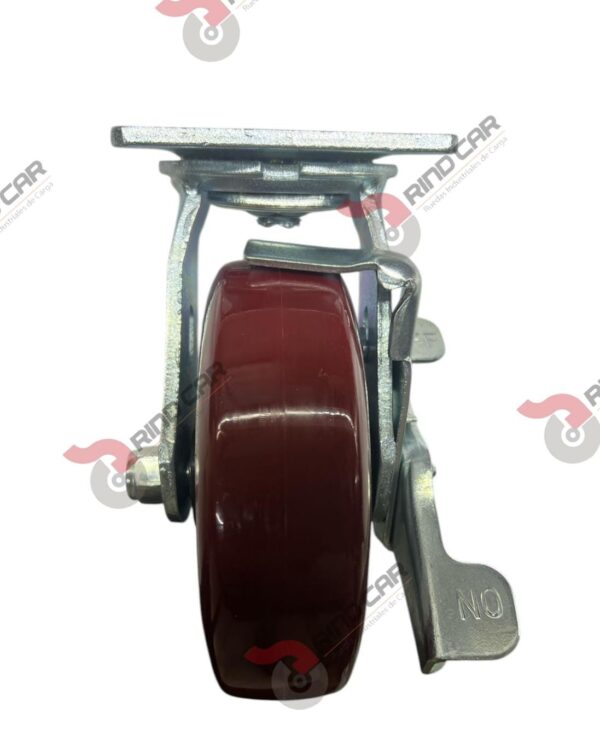 Rodaja Giratoria Con Freno 6"x 2 Hi-Tech de poliuretano CAP. 408 kg - Image 3