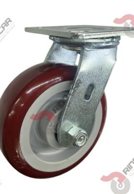 Rodaja Giratoria 6"x 2 Hi-Tech de poliuretano CAP. 408 kg