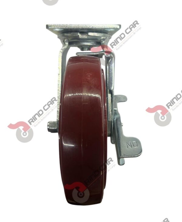 Rodaja Giratoria Con Freno 8"x 2 Hi-Tech de poliuretano CAP. 453 kg - Image 3
