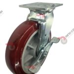 Rodaja Giratoria Con Freno 8"x 2 Hi-Tech de poliuretano CAP. 453 kg