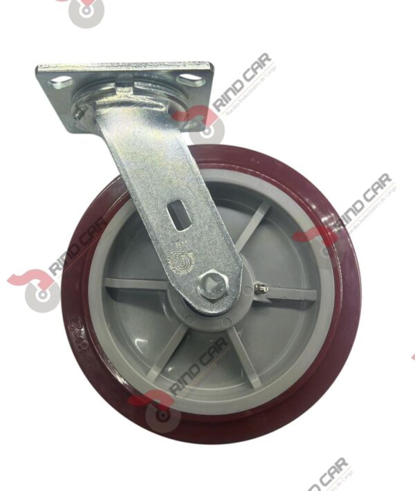 Rodaja Giratoria 8"x 2 Hi-Tech de poliuretano CAP. 453 kg - Image 2