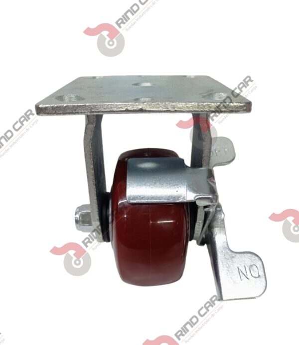 Rodaja Fija Con Freno 4"x 2 Hi-Tech de poliuretano CAP. 272 kg - Image 3