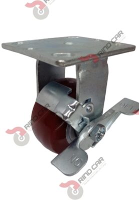 Rodaja Fija Con Freno 4"x 2 Hi-Tech de poliuretano CAP. 272 kg