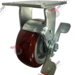 Rodaja Fija Con Freno 5"x 2 Hi-Tech de poliuretano CAP. 340 kg