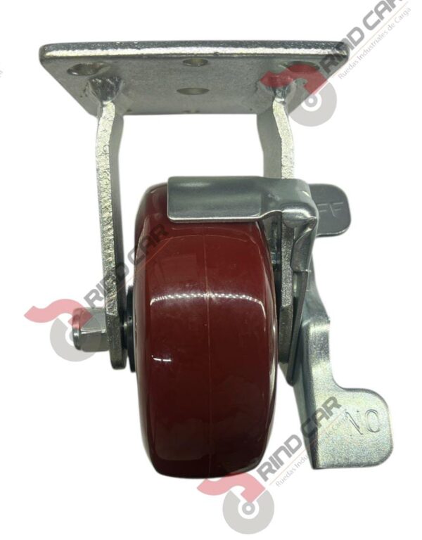 Rodaja Fija Con Freno 5"x 2 Hi-Tech de poliuretano CAP. 340 kg - Image 3