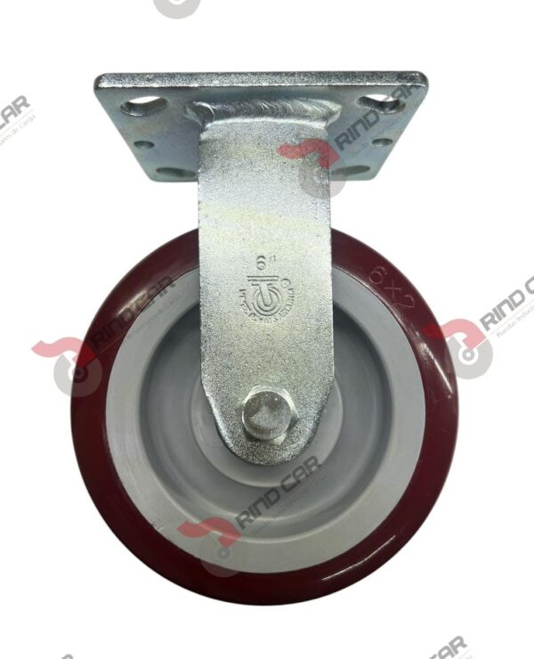 Rodaja Fija 6"x 2 Hi-Tech de poliuretano CAP. 408 kg - Image 2