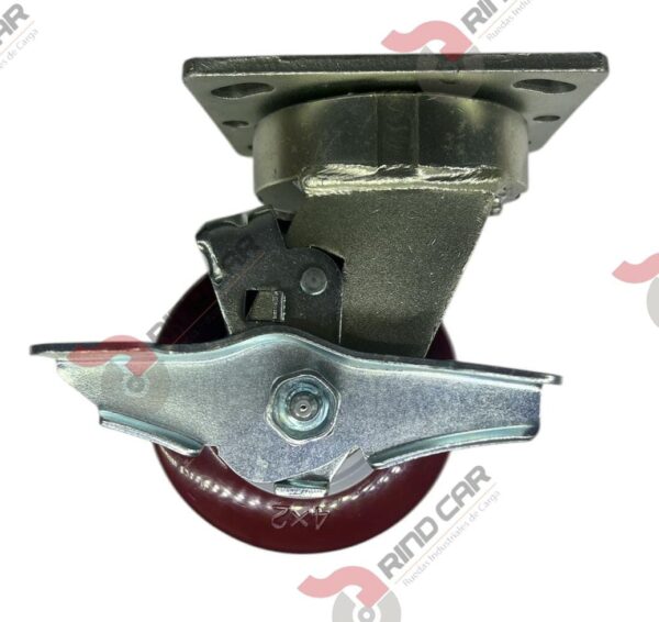 Rodaja Alto Impacto Con Freno 4"x 2 Hi-Tech de poliuretano CAP. 312kg - Image 3