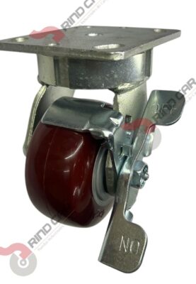 Rodaja Alto Impacto Con Freno 4"x 2 Hi-Tech de poliuretano CAP. 312kg