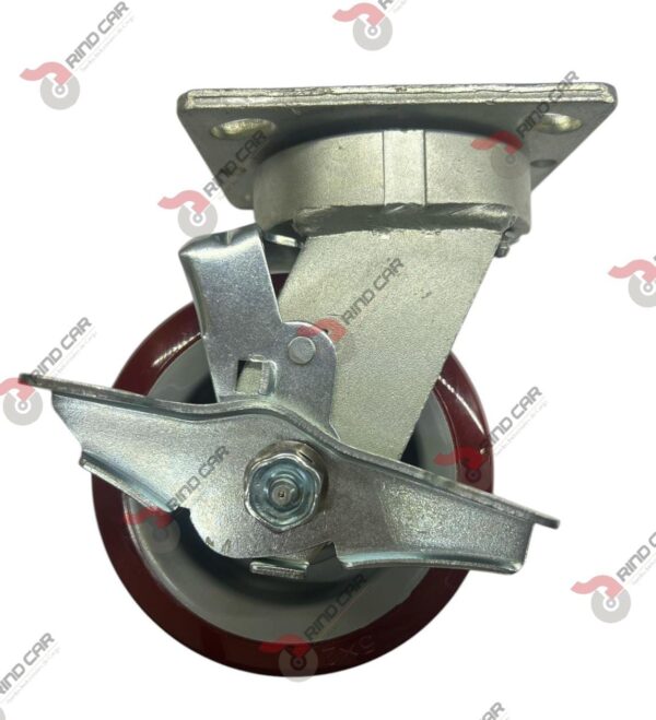 Rodaja Alto Impacto Con Freno 5"x 2 Hi-Tech de poliuretano CAP. 380 kg - Image 2