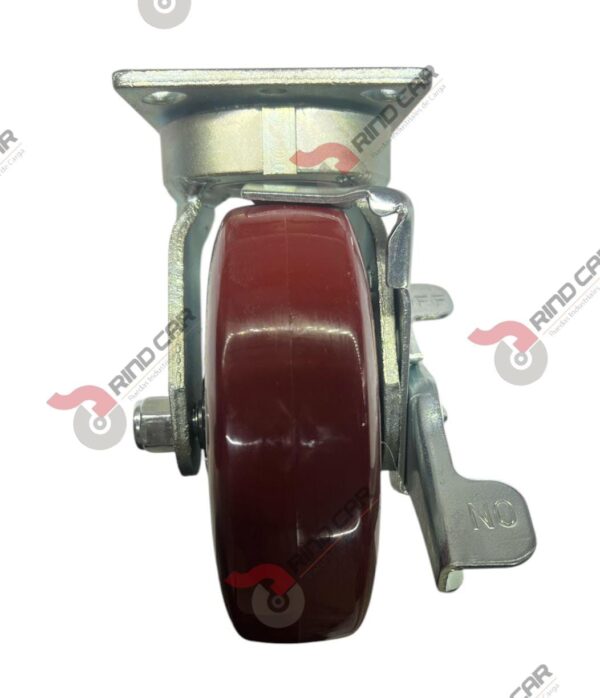 Rodaja Alto Impacto Con Freno 6"x 2 Hi-Tech de poliuretano CAP. 440 kg - Image 2