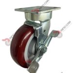 Rodaja Alto Impacto Con Freno 6"x 2 Hi-Tech de poliuretano CAP. 440 kg