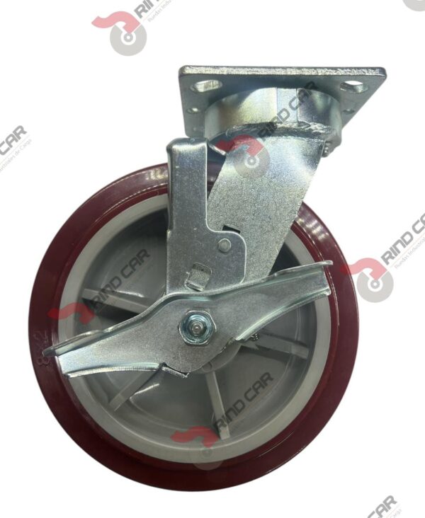 Rodaja Alto Impacto Con Freno 8"x 2 Hi-Tech de poliuretano CAP. 500 kg - Image 2