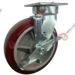 Rodaja Alto Impacto Con Freno 8"x 2 Hi-Tech de poliuretano CAP. 500 kg