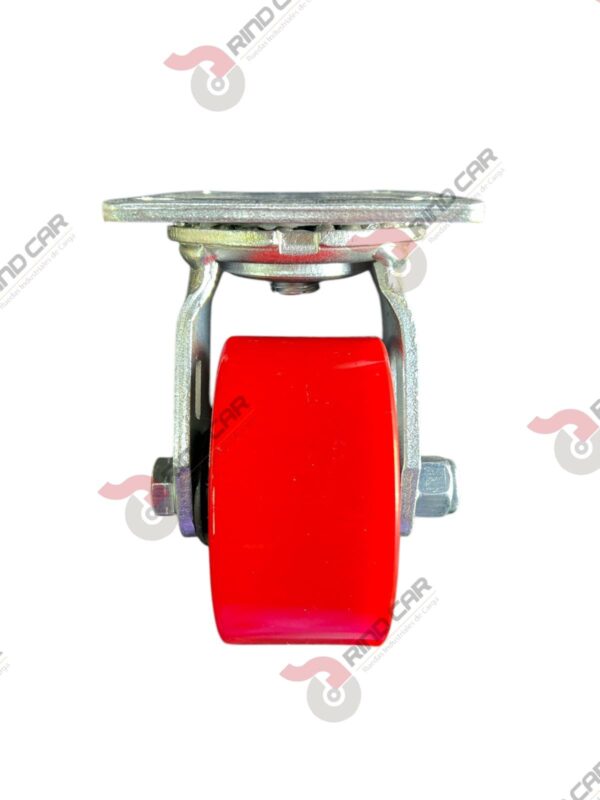 Rodaja Giratoria De Fierro Recubierta De Poliuretano  4"X 2" CAP. 317KG - Image 3