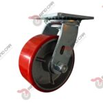 Rodaja Giratoria De Fierro Recubierta De Poliuretano 5"X 2" CAP. 453KG