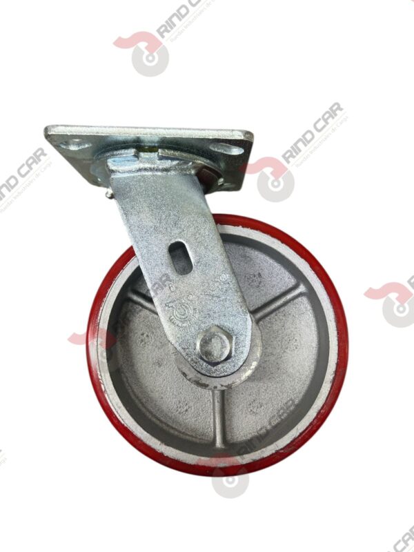 Rodaja Giratoria De Fierro Recubierta De Poliuretano  6"X 2" CAP. 544KG - Image 2