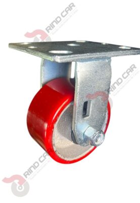 Rodaja Fija De Fierro Recubierta De Poliuretano 4"X 2" CAP. 317 KG
