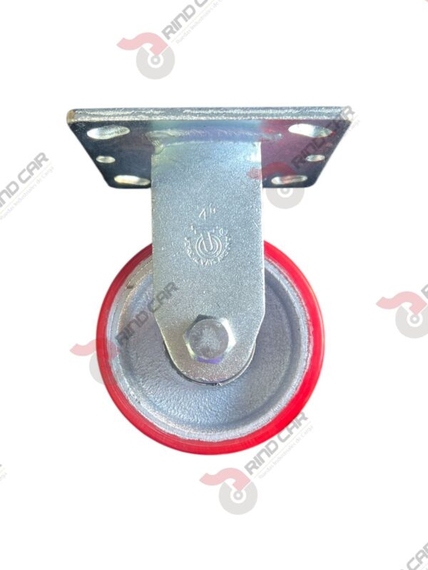 Rodaja Fija De Fierro Recubierta De Poliuretano 4"X 2" CAP. 317 KG - Image 2