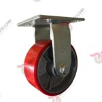 Rodaja Fija De Fierro Recubierta De Poliuretano  5"X 2" CAP. 453KG