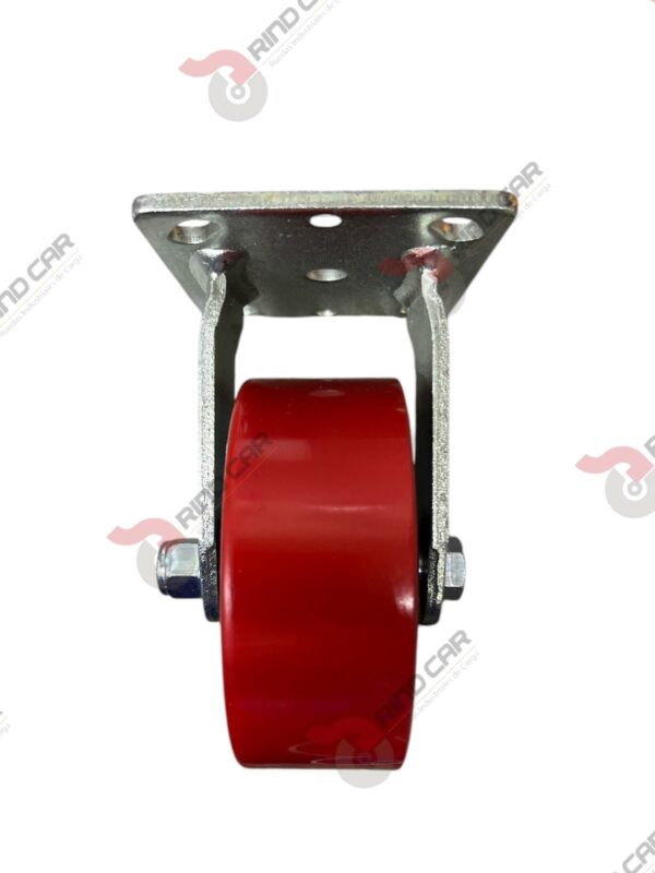 Rodaja Fija De Fierro Recubierta De Poliuretano  5"X 2" CAP. 453KG - Image 3