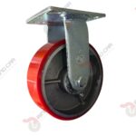 Rodaja Fija De Fierro Recubierta De Poliuretano  6"X 2" CAP. 544KG