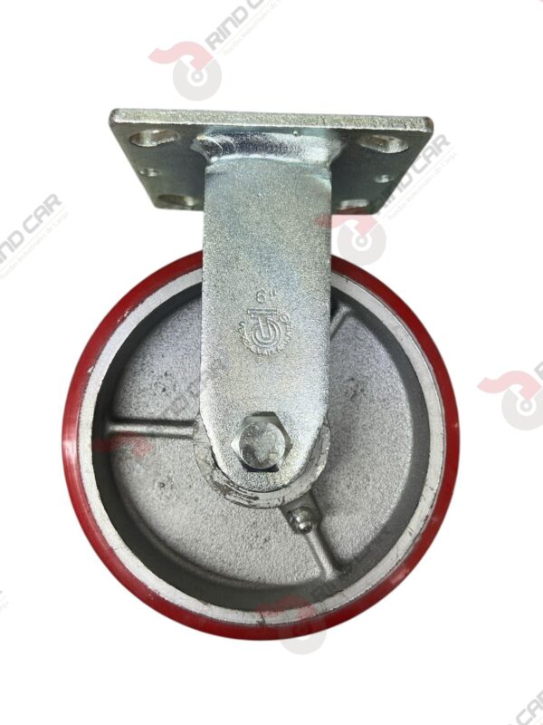 Rodaja Fija De Fierro Recubierta De Poliuretano  6"X 2" CAP. 544KG - Image 2